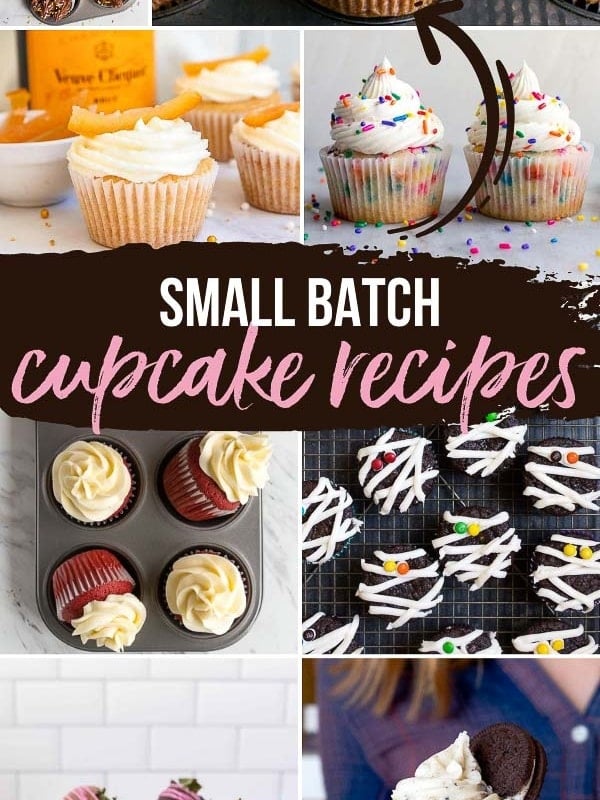 Recipe collection of small batch cupcakes.
