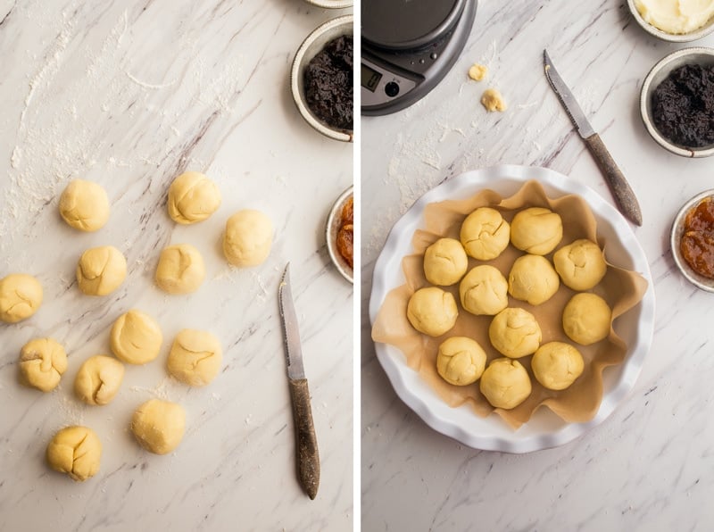 Authentic Czech Kolaches Recipe - small batch, makes 12 small kolaches