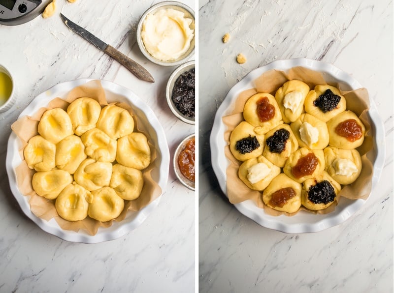 Authentic Czech Kolaches Recipe - small batch, makes 12 small kolaches