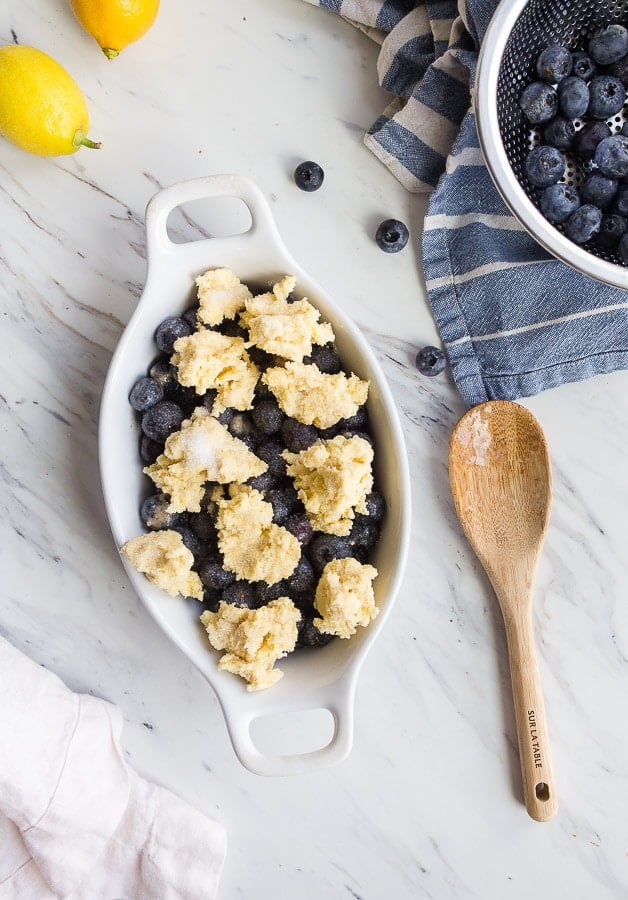 Blueberry Cobbler with Biscuit Topping.