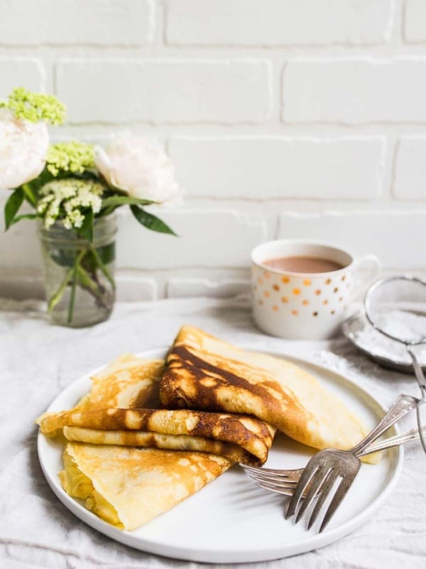 Crepe recipe for two people. Small batch crepes for two.
