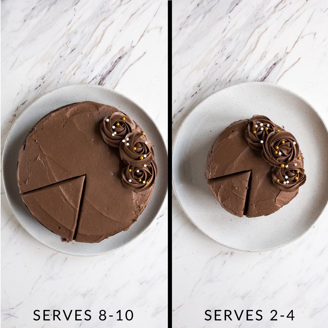 vegan chocolate cake for two