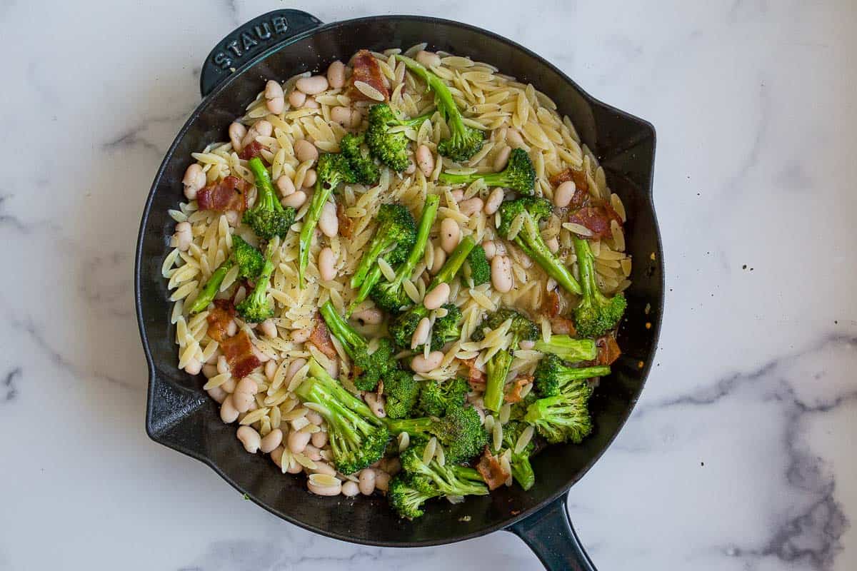 orzo with broccoli
