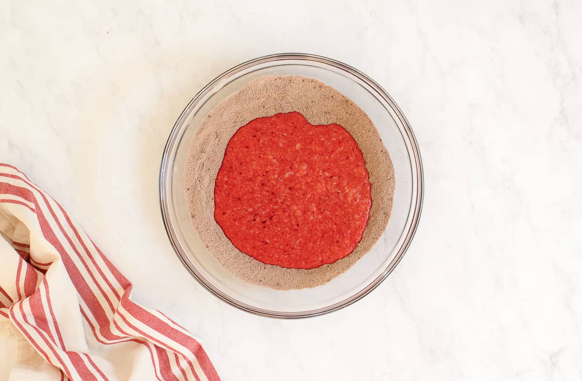 one bowl red velvet cake batter