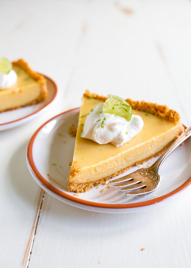 Key Lime Pie Recipe: Small batch key lime pie recipe made in a bread loaf pan to make 5 slices of pie for two.